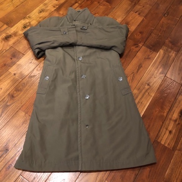 Vintage ladea import Light brown trench coat w/faux fur lining size 11/12 w tie - Picture 7 of 7